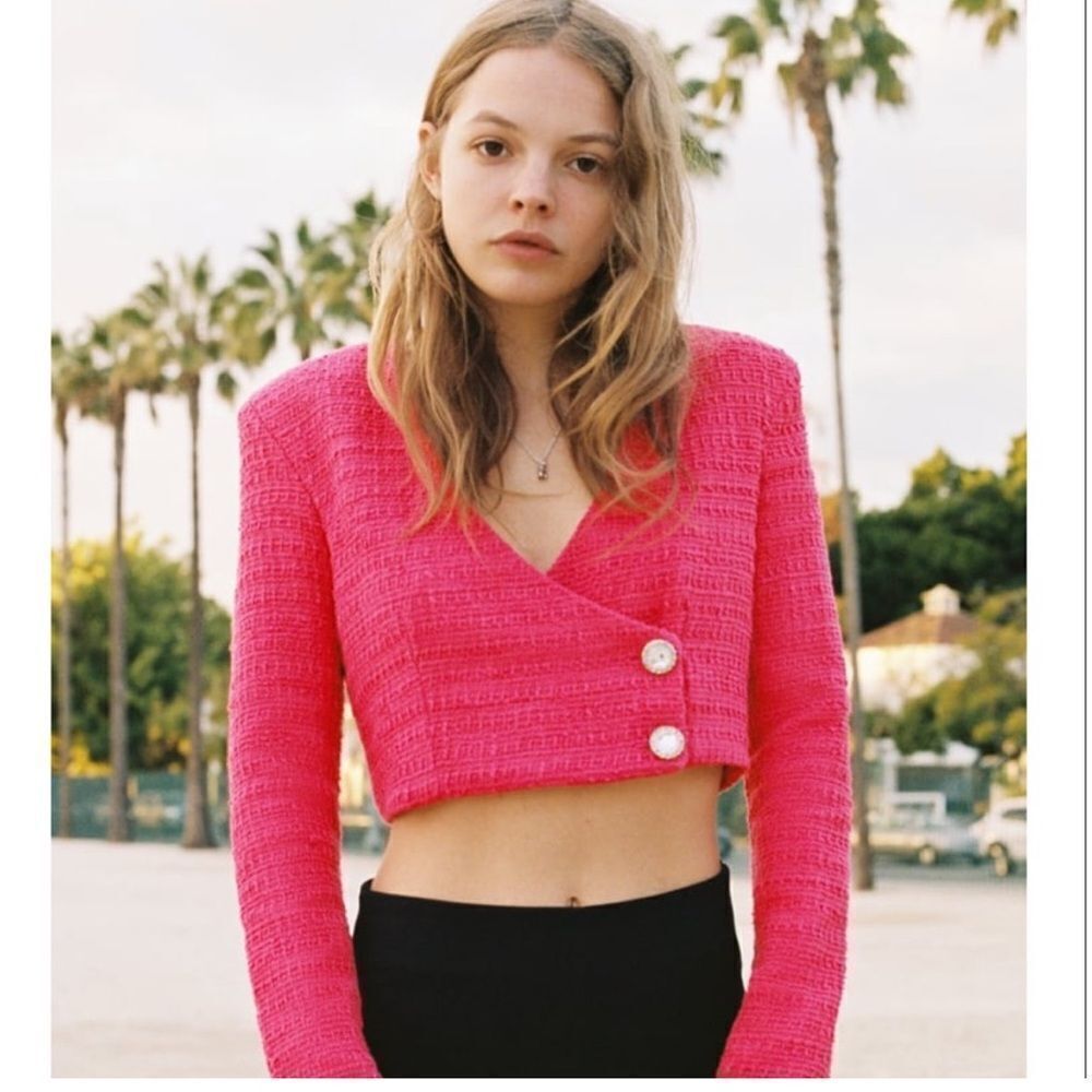 ZARA Structured Cropped Blazer - Picture 5 of 8